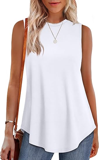 Loose High-Neck Sleeveless Tunic Top